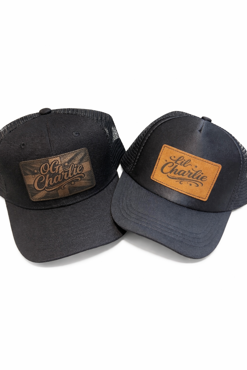 Custom Laser-Engraved Leather Patch Snapback Hat