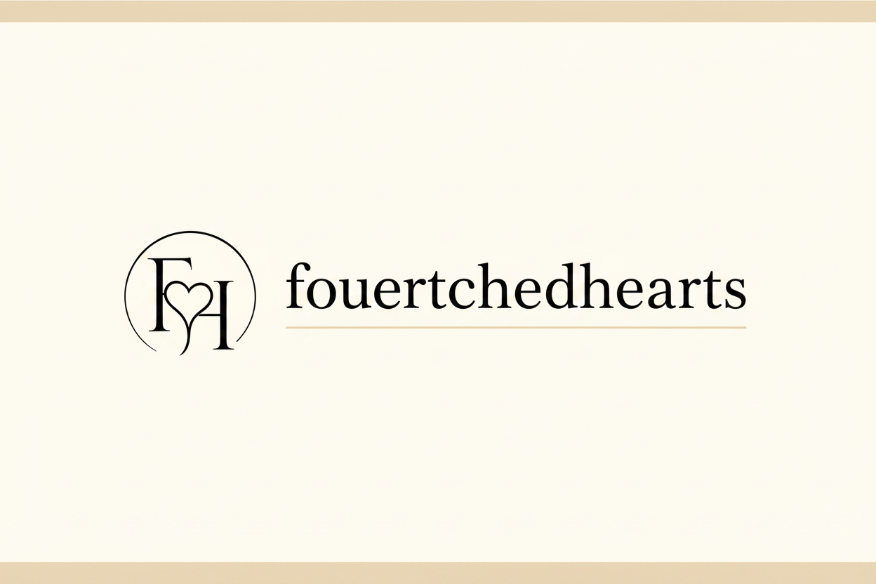 fouretchedhearts banner with logo